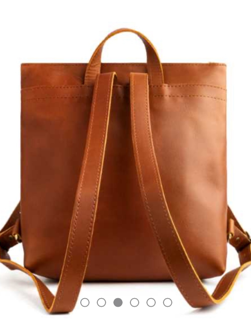 Portland Leather Honey Backpack Tote - Picture 3 of 7